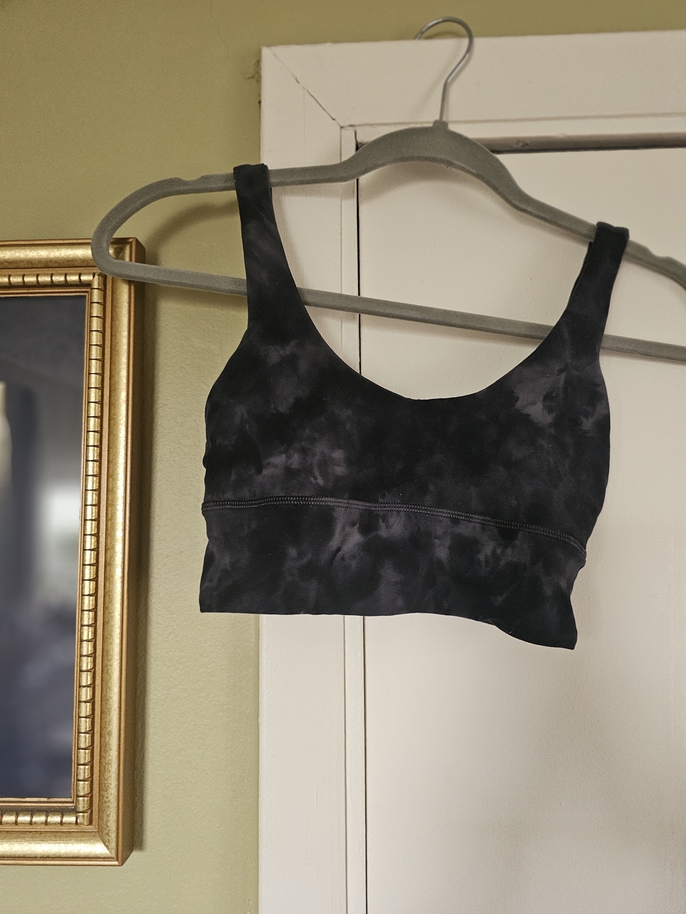 lululemon athletica Black Tie-Dye Scoop Sports Bra